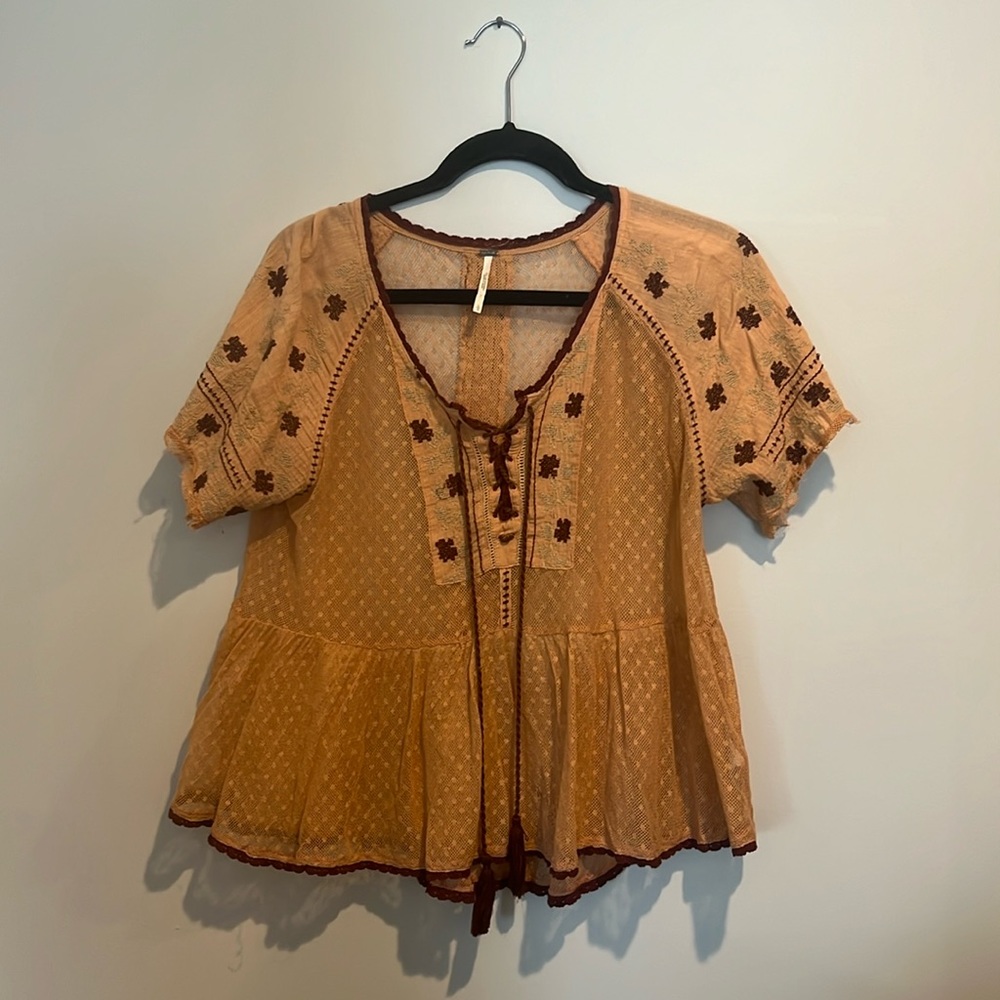 Free People Mesh Top
